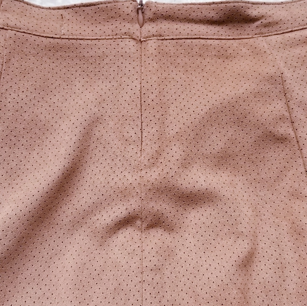 JOLT FAUX SUEDE BROWN CIRCLE SKIRT SIZE 3 - Picture 5 of 8